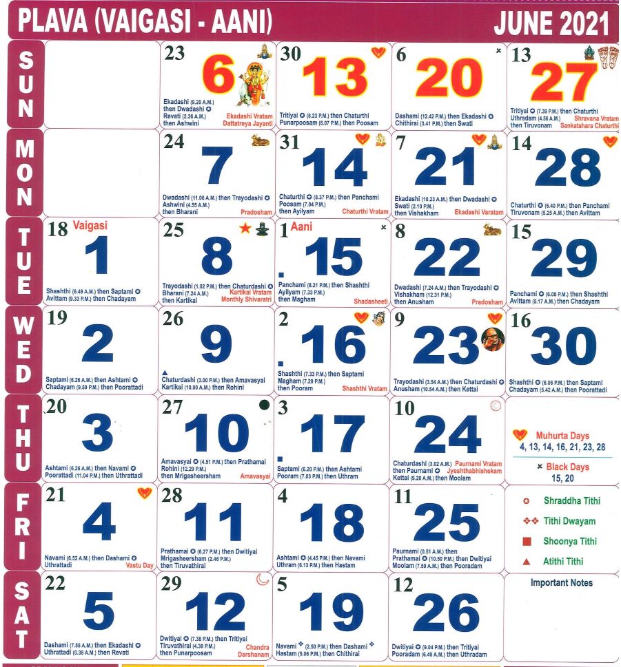 June 2021 monthly calendar